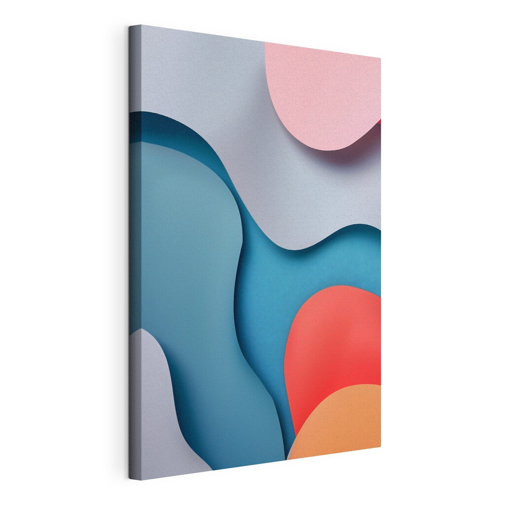 Colorful paper cut out shapes