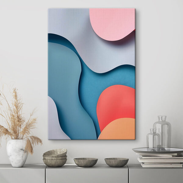 Colorful paper cut out shapes