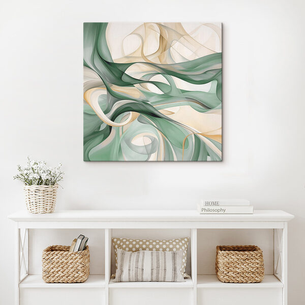 Green and white swirls Green and white swirls