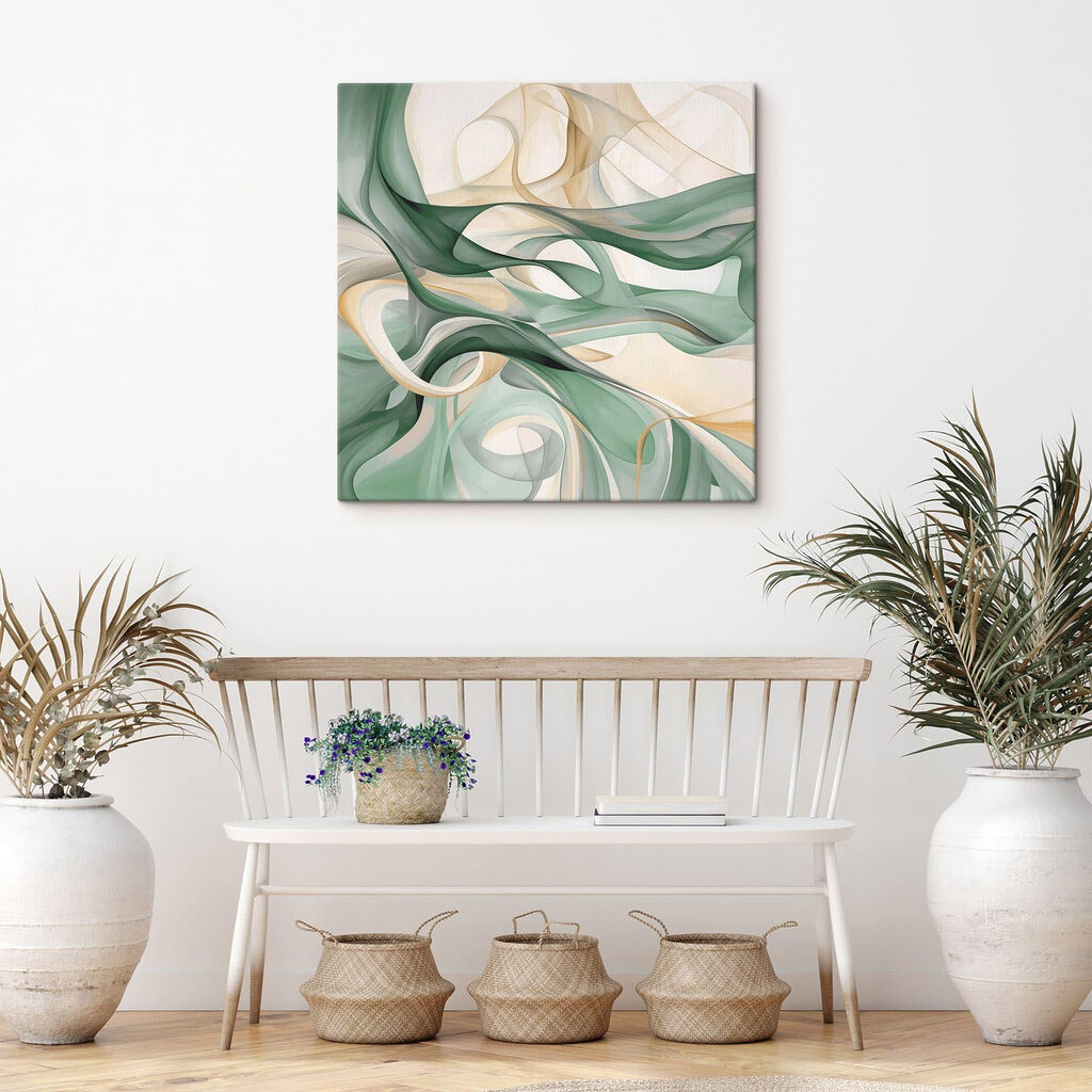 Green and white swirls Green and white swirls
