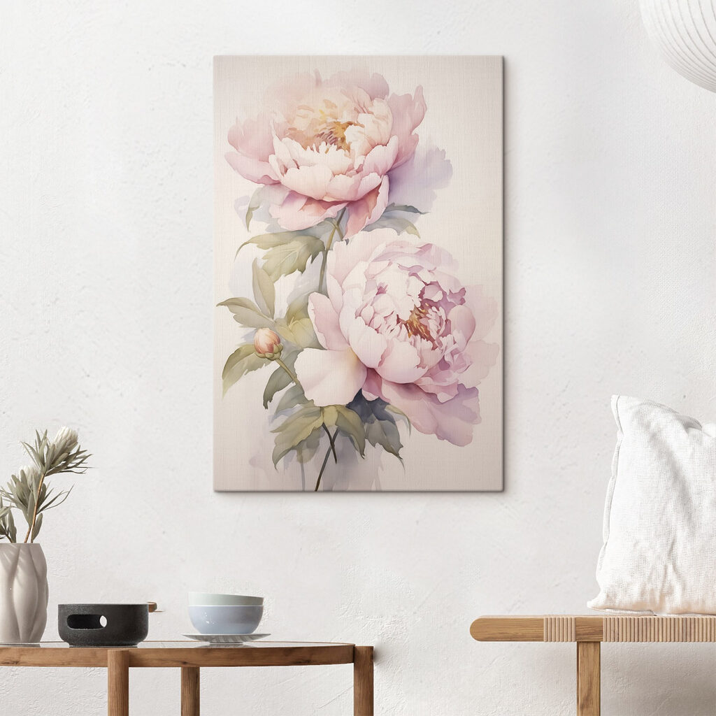 Painting of pink flowers Painting of pink flowers