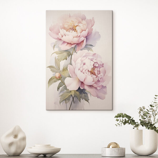 Painting of pink flowers Painting of pink flowers