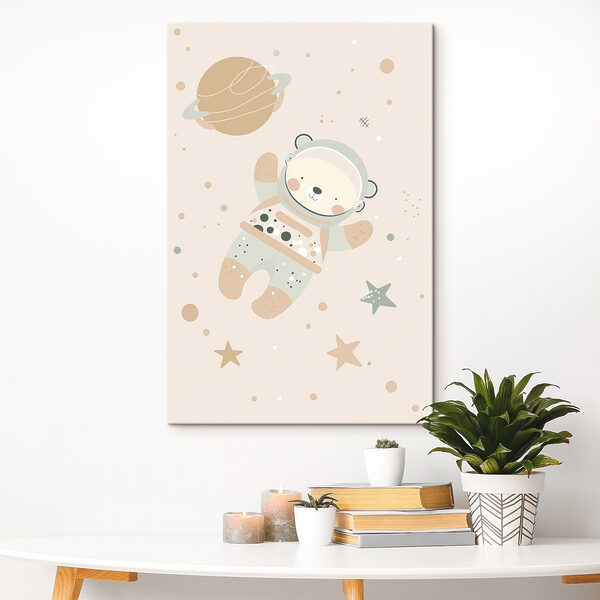 Cartoon bear in space Cartoon bear in space