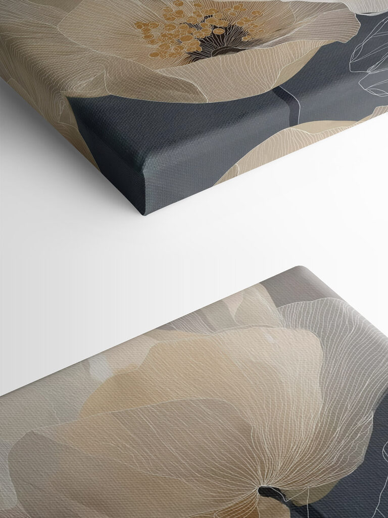 Delicate blooms in soft earth tones