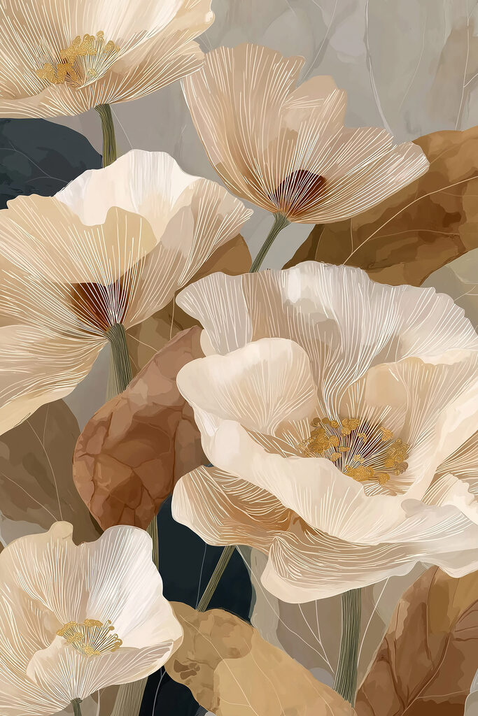 Delicate blooms in soft hues