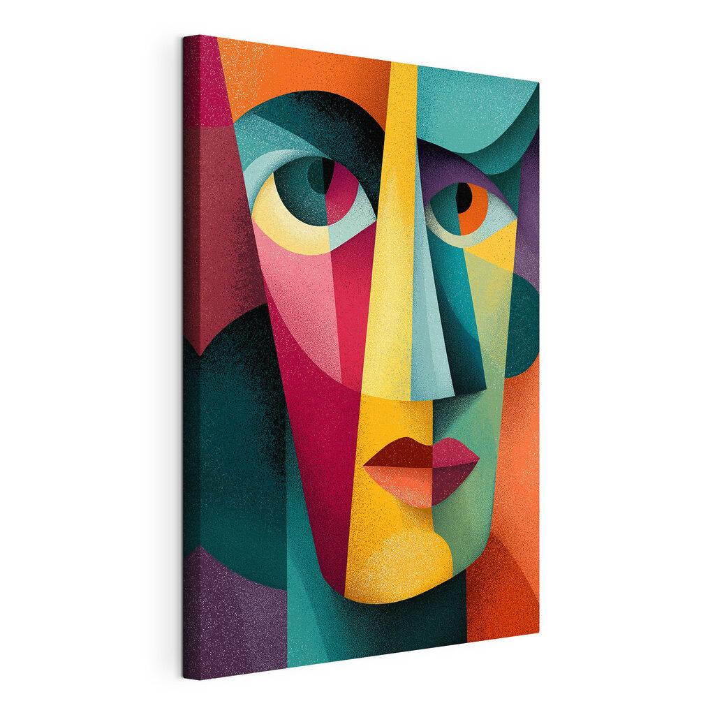 Colorful face with different colors Colorful face with different colors