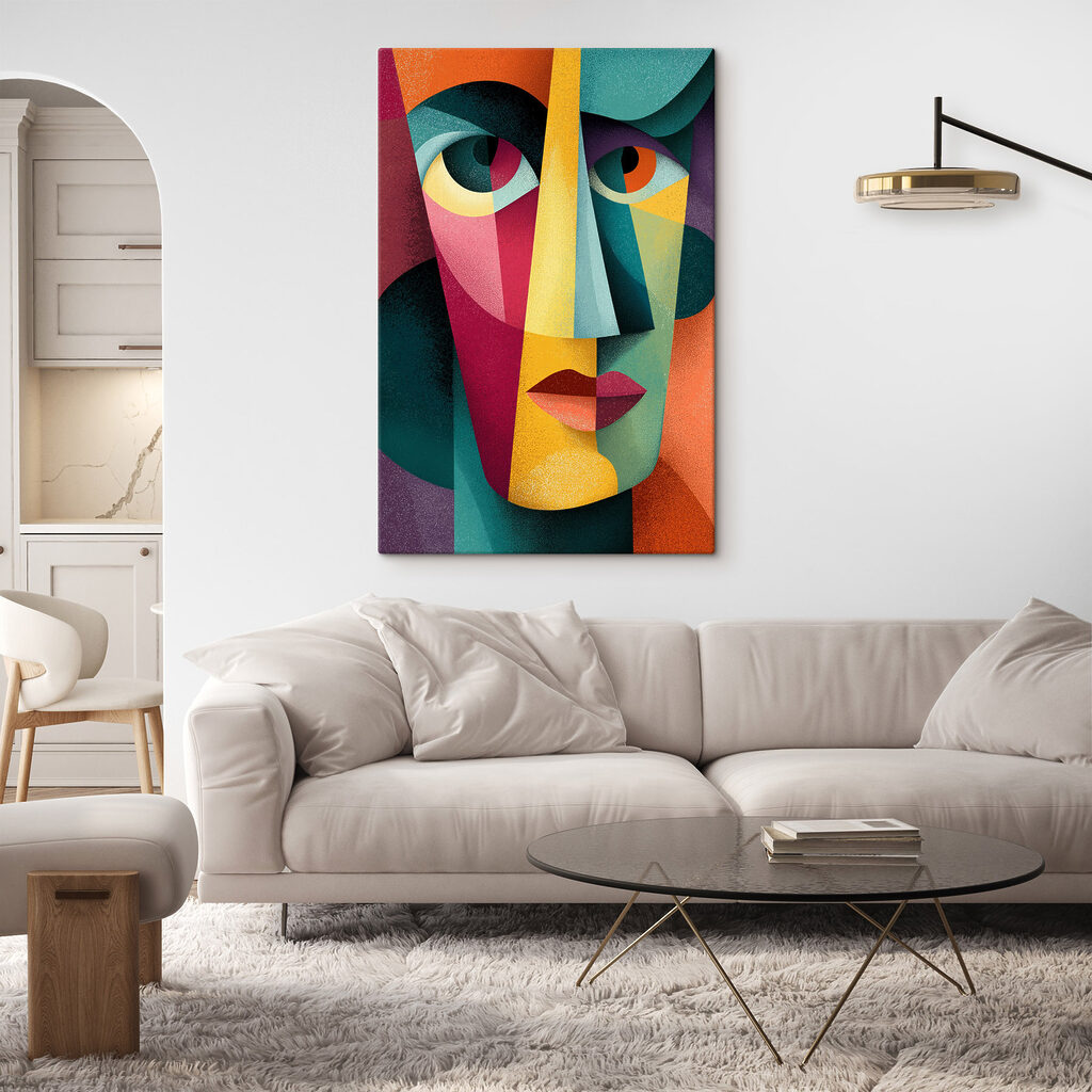 Colorful face with different colors Colorful face with different colors