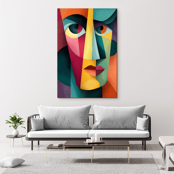 Colorful face with different colors Colorful face with different colors