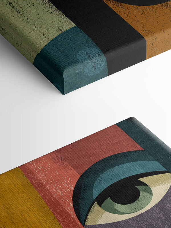 Bold colors meet abstract features Bold colors meet abstract features