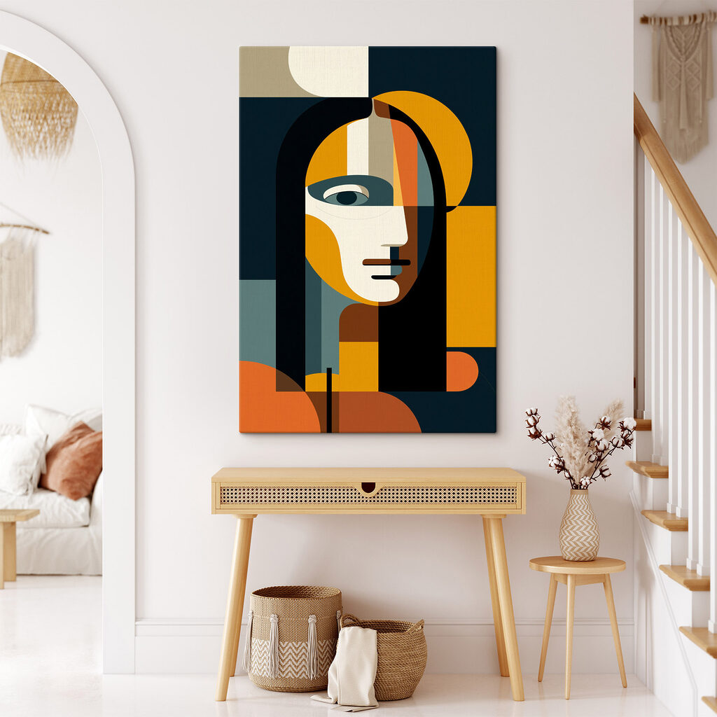 Woman's face with long hair Woman's face with long hair