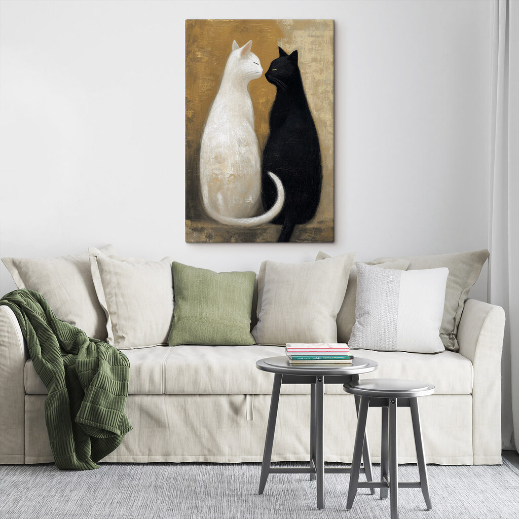 Black and white cats