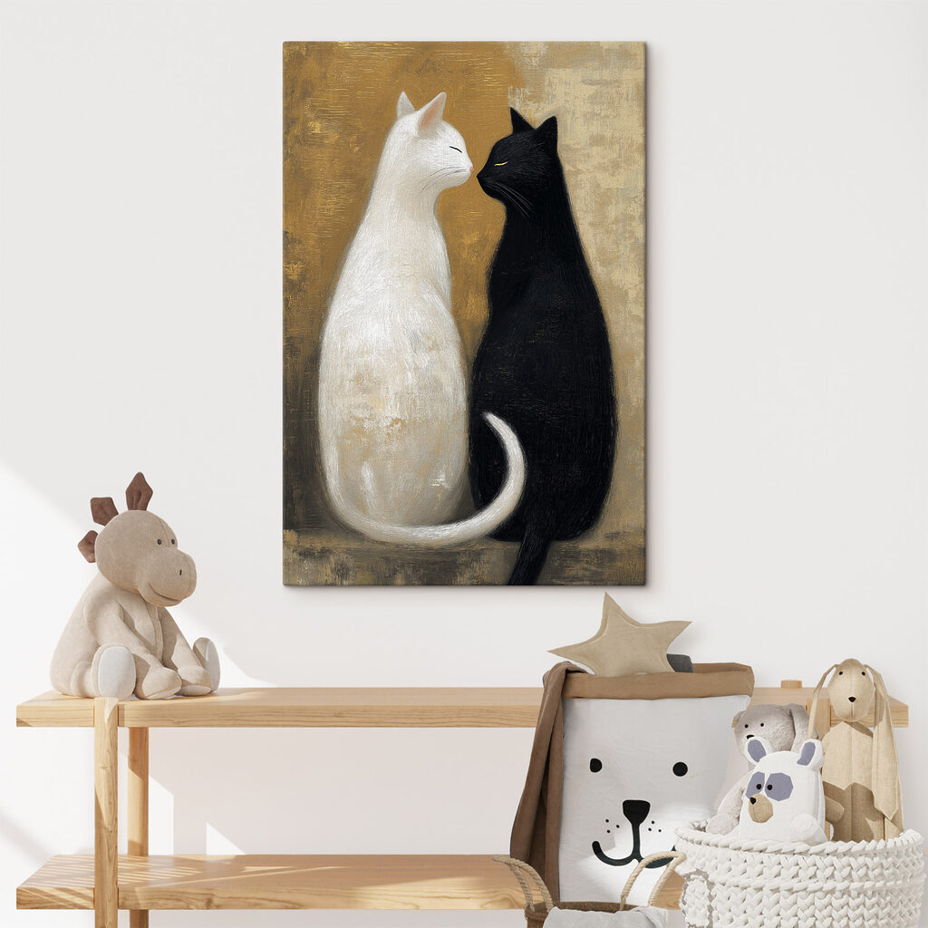 Black and white cats
