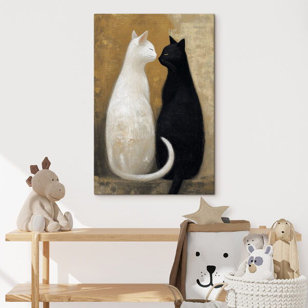 Black and white cats