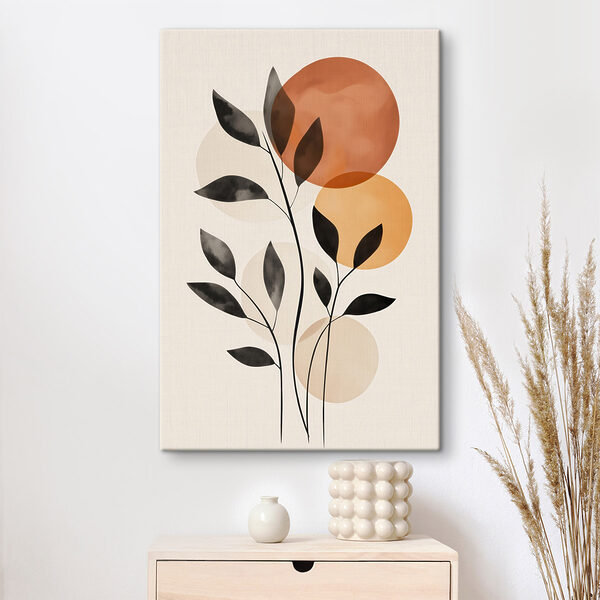 Plant with leaves and circles Plant with leaves and circles