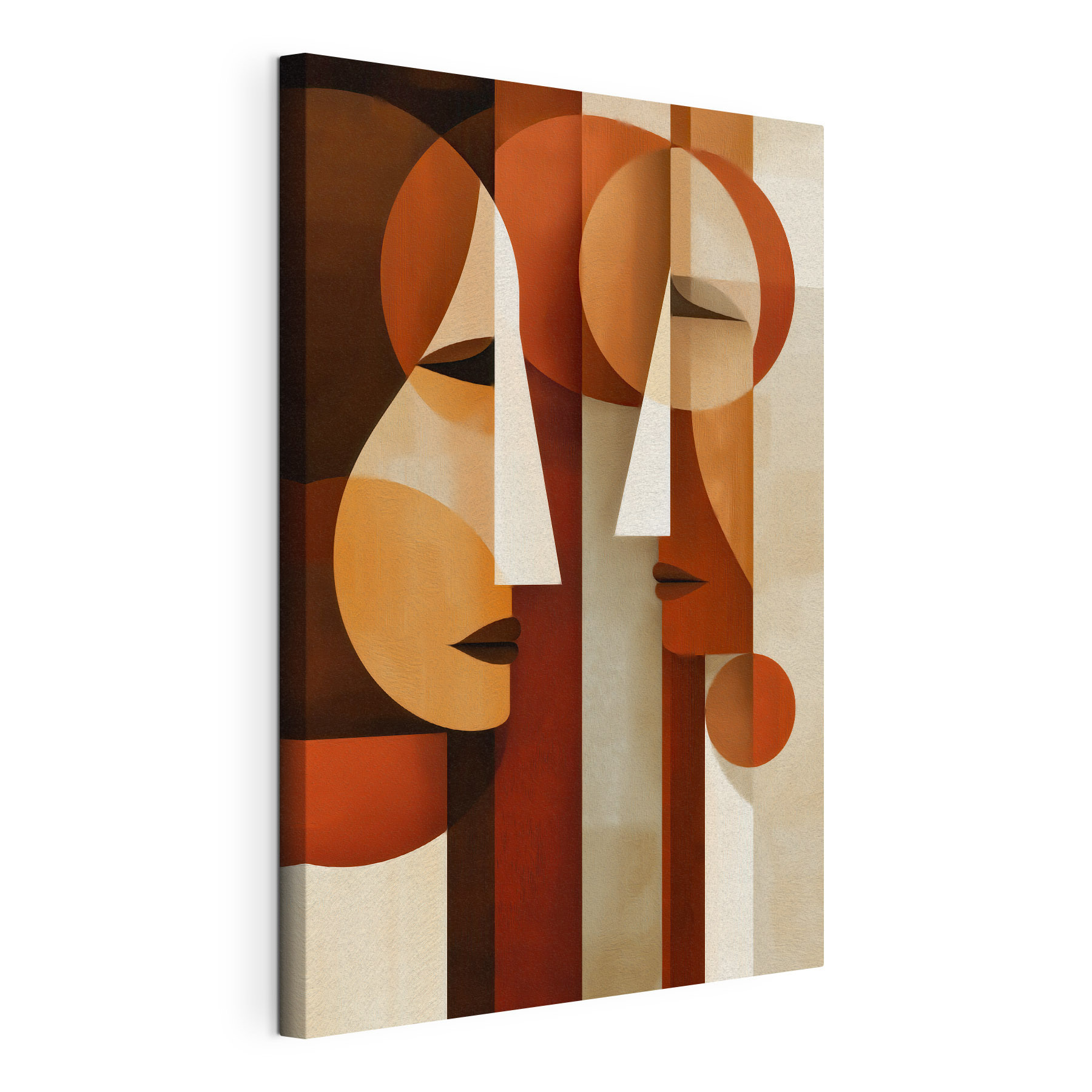 Painting of a couple of faces