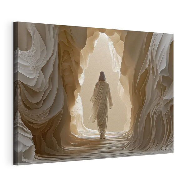 Wandbilder Wandbilder Eine Person, die durch eine Höhle geht (Artikelnummer: s49812)