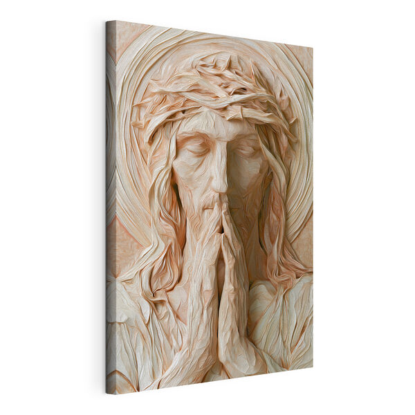 Wandbilder Wandbilder Skulptur eines Mannes mit gefalteten Händen (Artikelnummer: s49813)