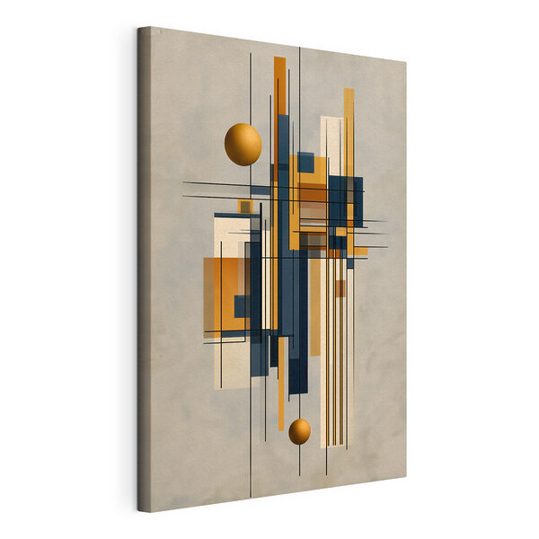 Kunstwerk mit einem Ball und Quadraten Wandbilder Kunstwerk mit einem Ball und Quadraten