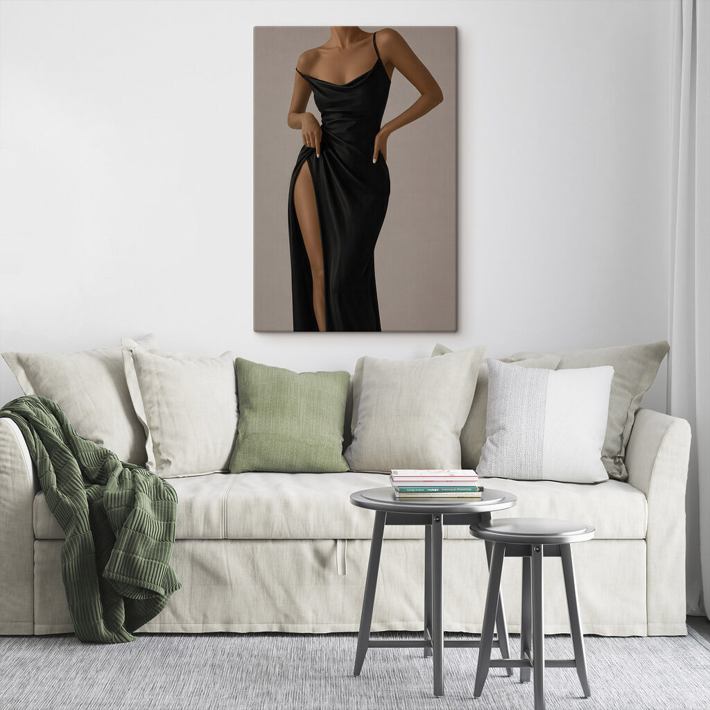 Woman in a black dress Woman in a black dress