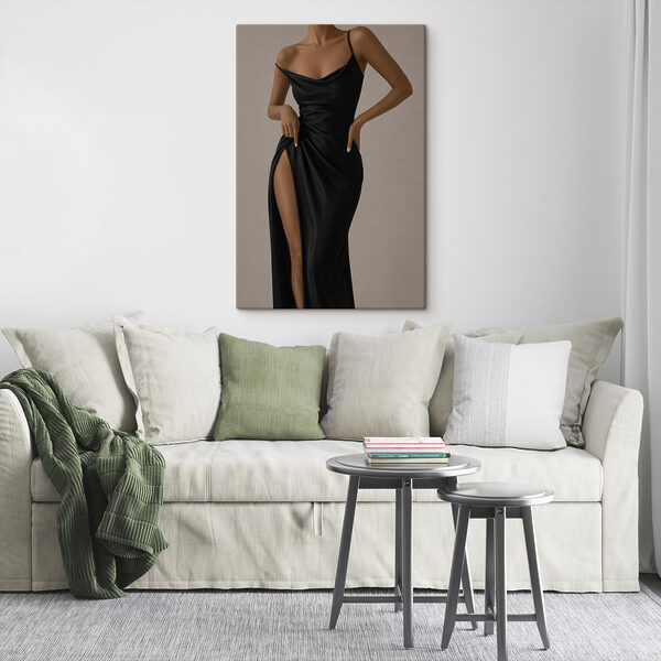 Woman in a black dress Woman in a black dress