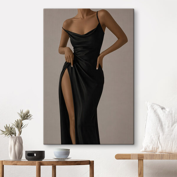 Woman in a black dress Woman in a black dress