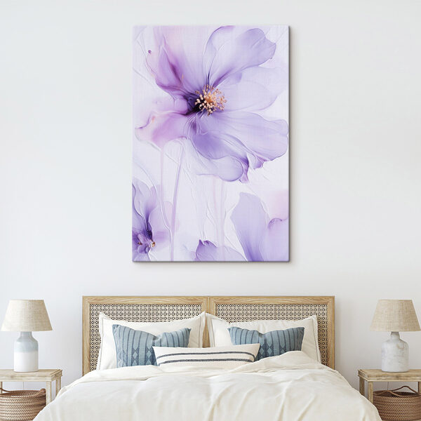 Delicate purple floral elegance unfolds