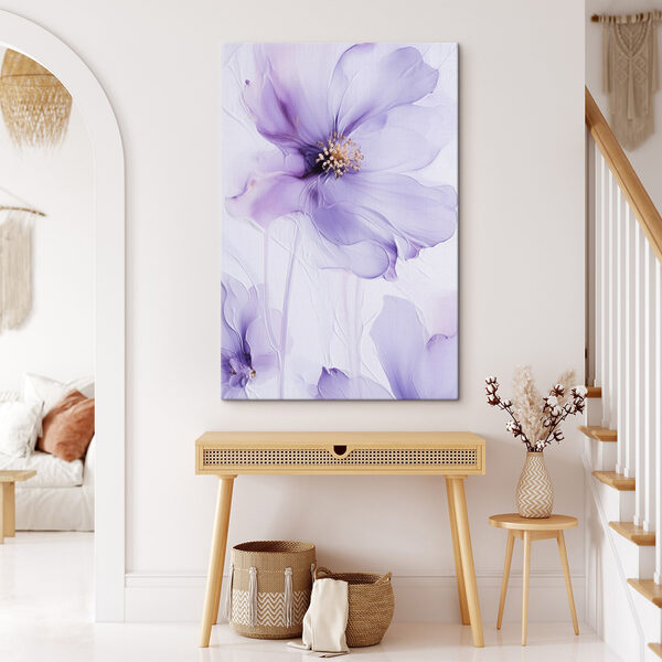 Delicate purple floral elegance unfolds
