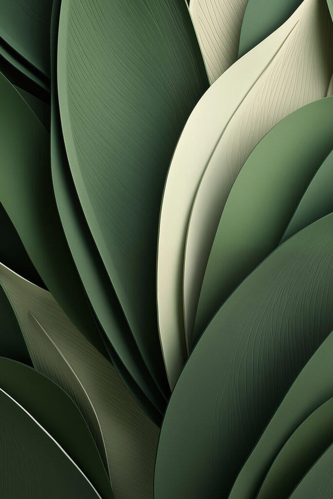 Nature's design in soothing greens Nature's design in soothing greens