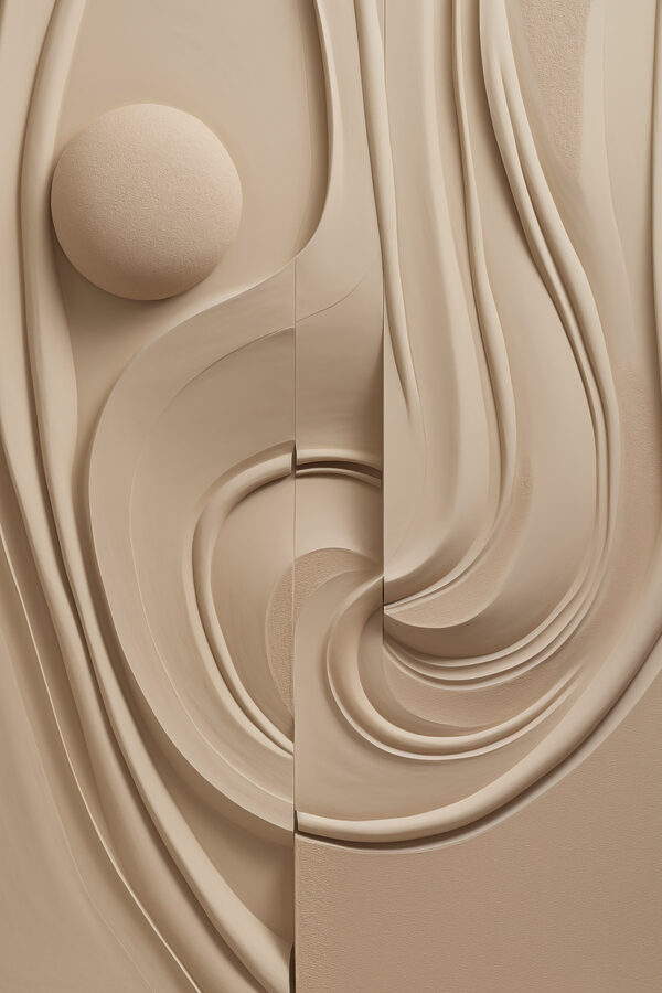Flowing lines in neutral tones