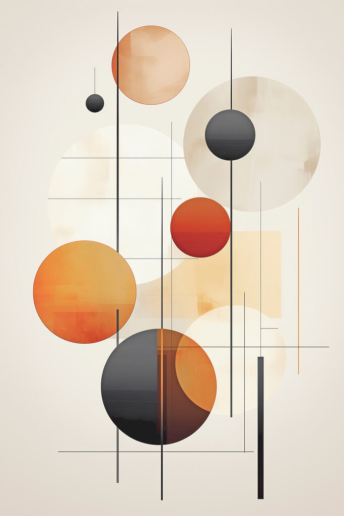 Art piece of art with circles and lines Art piece of art with circles and lines