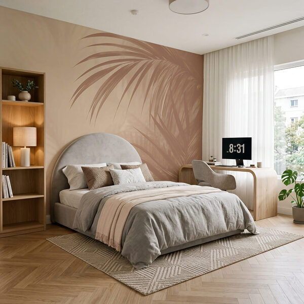 Ruhiges Hintergrunddesign mit Palmblättern