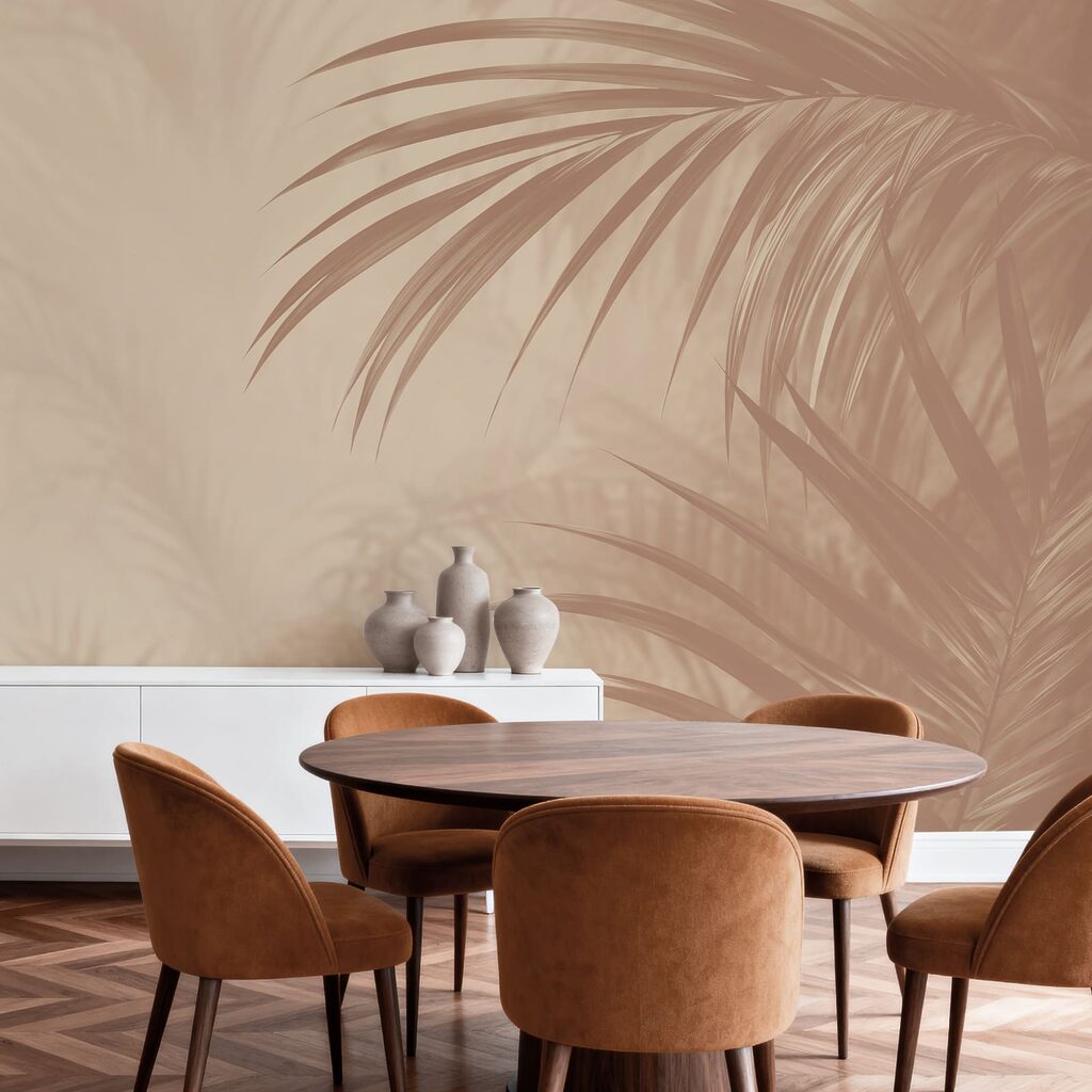 Ruhiges Hintergrunddesign mit Palmblättern
