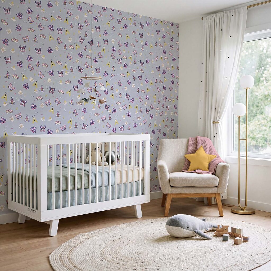 Motiv mit Schmetterlingen und Blumen Motiv mit Schmetterlingen und Blumen