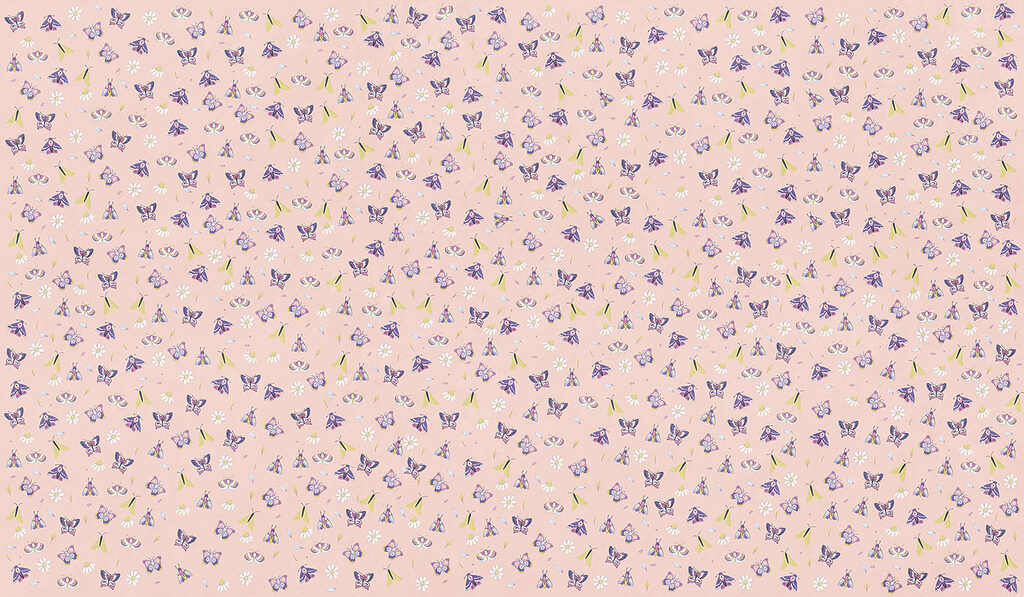 Pattern of butterflies and flowers