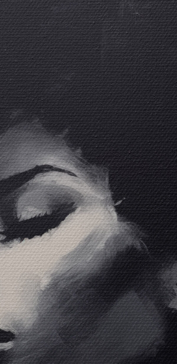 Painting of a woman with a big afro