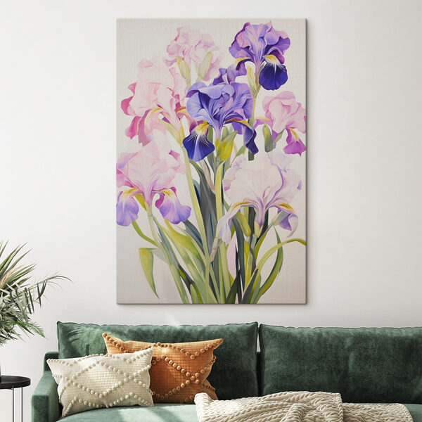 Painting of flowers on a white background Painting of flowers on a white background