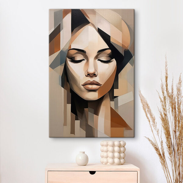 Painting of a woman's face Painting of a woman's face