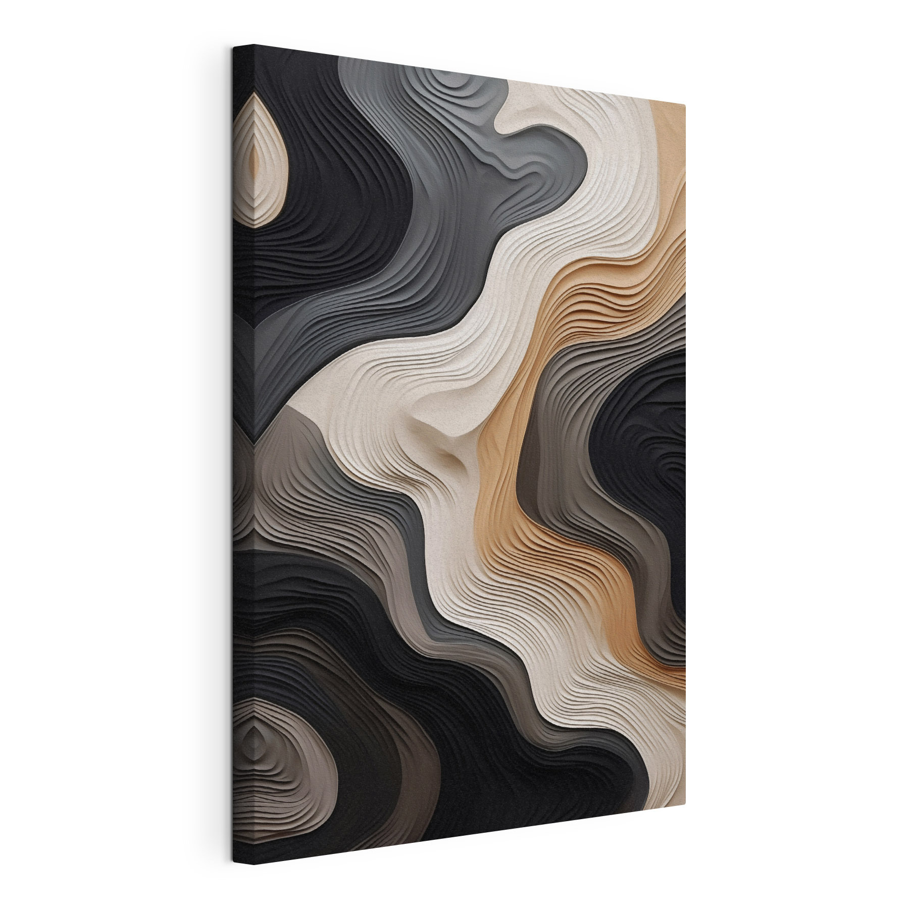Black and white and brown wavy lines Black and white and brown wavy lines