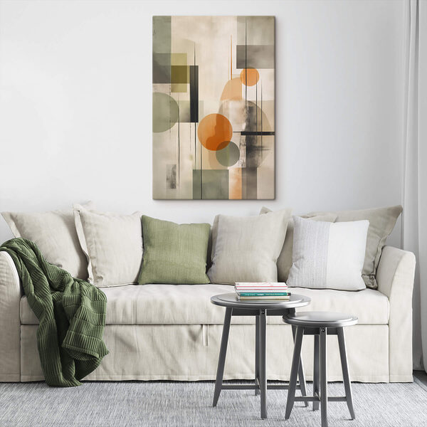 Painting of circles and squares Painting of circles and squares