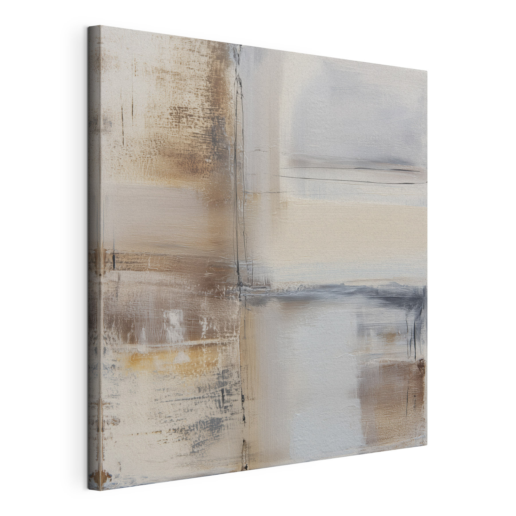 Painting of a white and brown square
