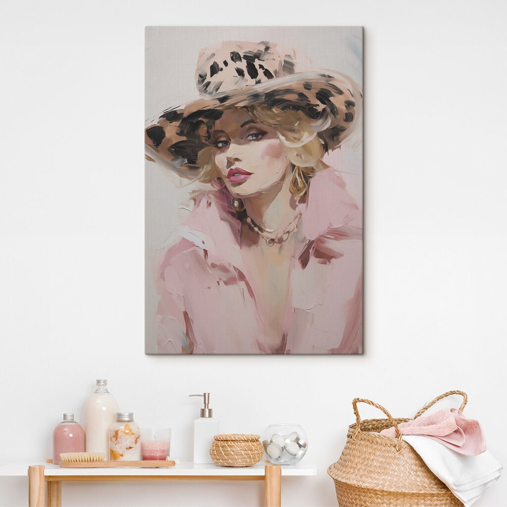 Painting of a woman wearing a hat Painting of a woman wearing a hat
