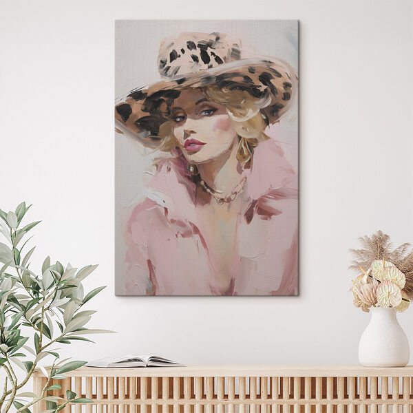 Painting of a woman wearing a hat Painting of a woman wearing a hat