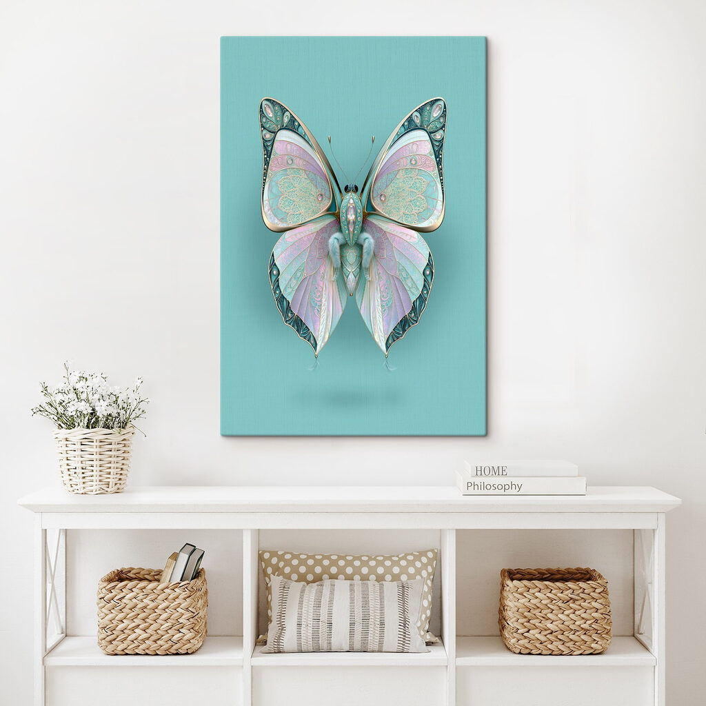Butterfly with wings and a blue background Butterfly with wings and a blue background