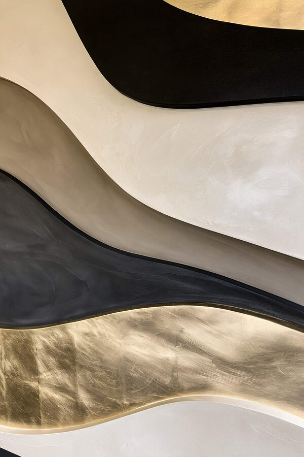 Flowing patterns in monochrome shades