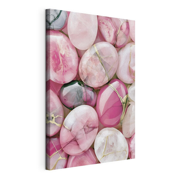 Wandbilder Gruppe aus rosa und weißen, ovalen Steinen (Artikelnummer: s49872) Wandbilder Wandbilder Gruppe aus rosa und weißen, ovalen Steinen (Artikelnummer: s49872)