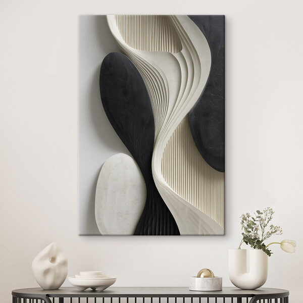Black and white sculpture Black and white sculpture