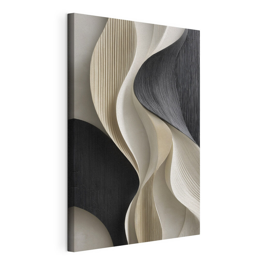 Black and white wavy wall art Black and white wavy wall art