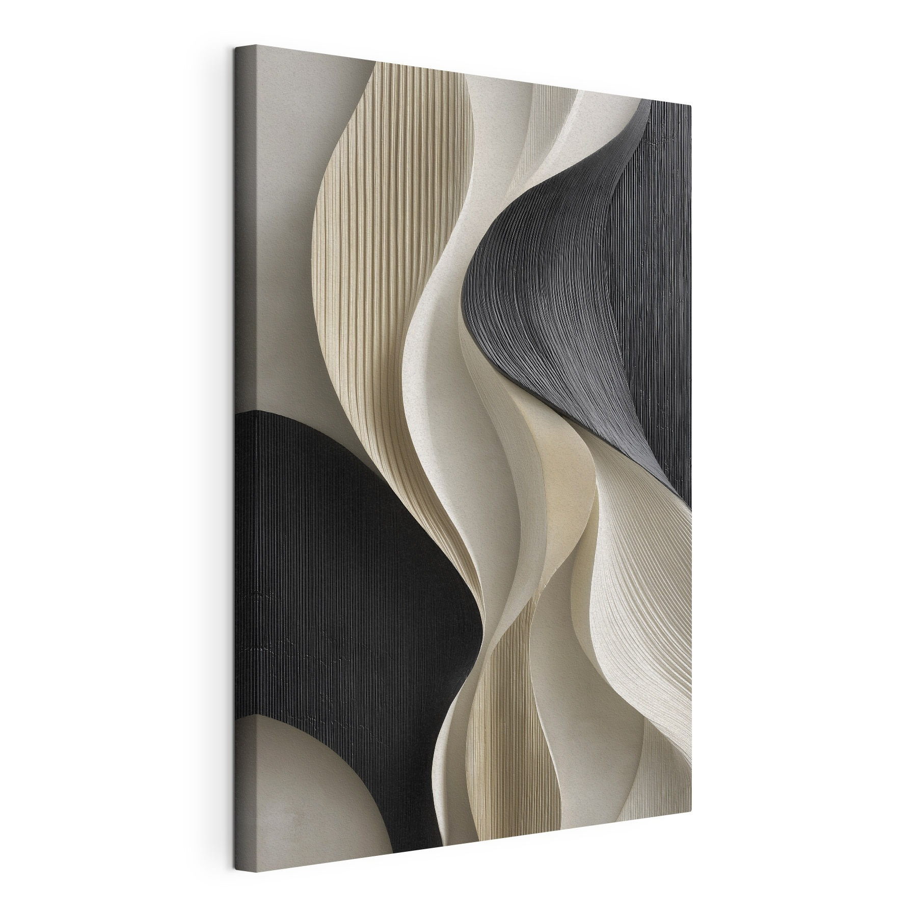 Black and white wavy wall art Black and white wavy wall art