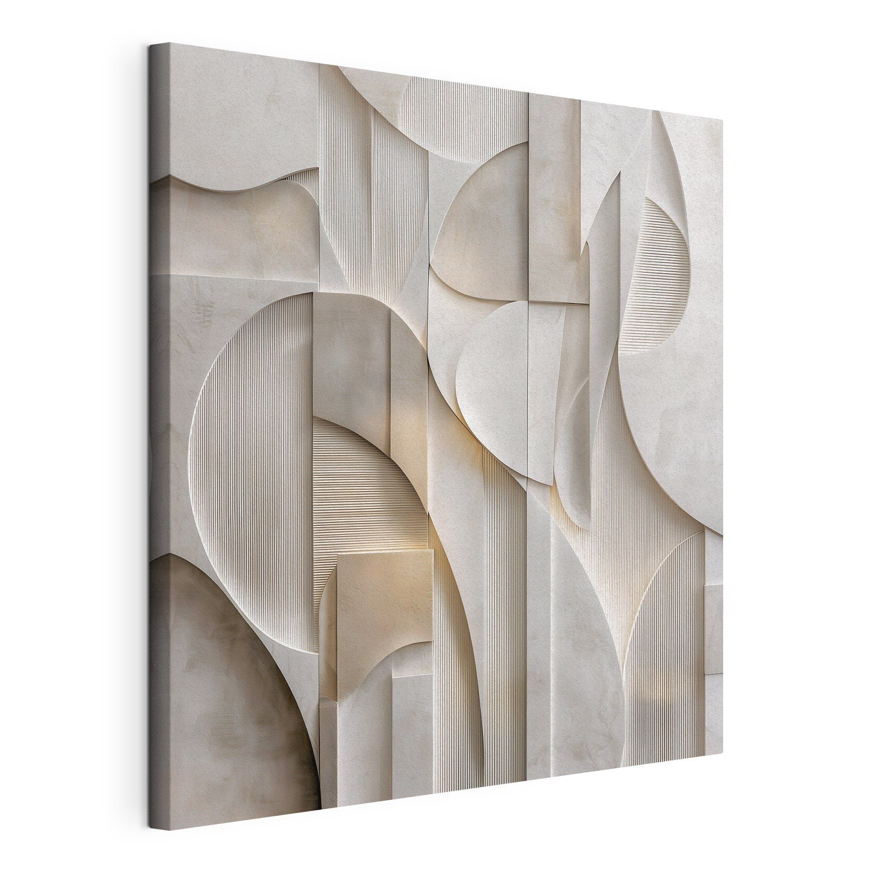 White wall with geometric shapes White wall with geometric shapes
