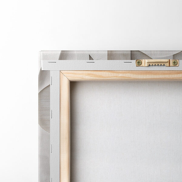 White wall with geometric shapes White wall with geometric shapes